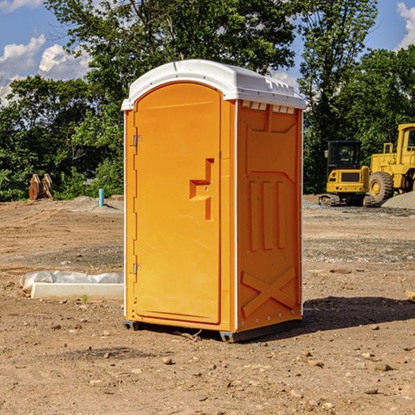 how often are the porta potties cleaned and serviced during a rental period in New Falcon TX